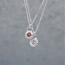 Weed Necklace with Garnet