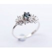 Solitaire blue sapphire ring