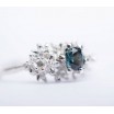 Solitaire blue sapphire ring