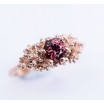 Solitaire cherry spinel ring
