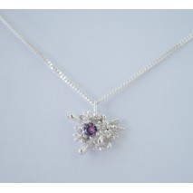Succulent Necklace with tanzanite