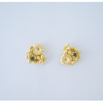Tussie Mussie W studs with sapphires