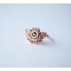 Halo ring with Tourmaline and Sapphires