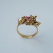 Lopsided ring with Garnet