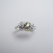 Spur solitaire ring with green sapphire